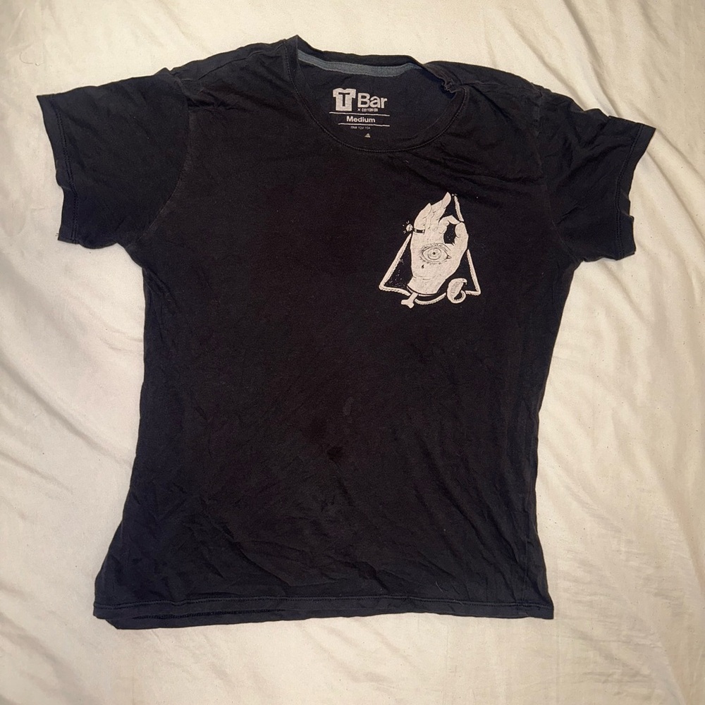 Cotton On T-Bar Black Graphic Tee Size M